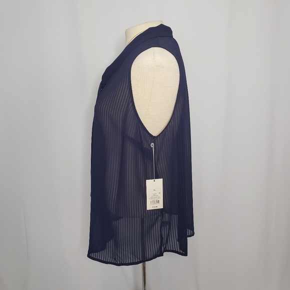 Navy Blue A New Day Silk Tank - XL (NWT) - Picture 2 of 10